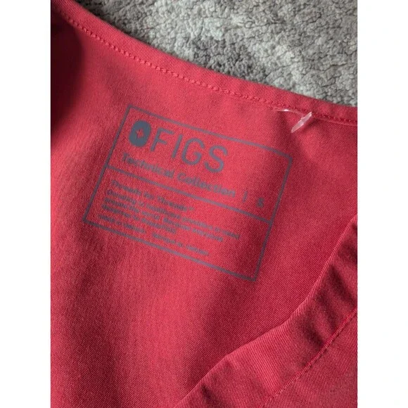 FIGS Technical Collection Womens Scrub Set Sz Small Tall Orange Nurse Medical - Picture 16 of 16